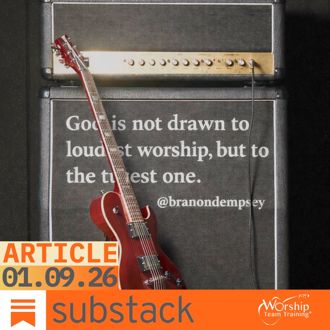 You are never just leading songs, you are guiding praise home.

👉Read &amp; Share Article Link: open.substack.com/pub/worshiptea…