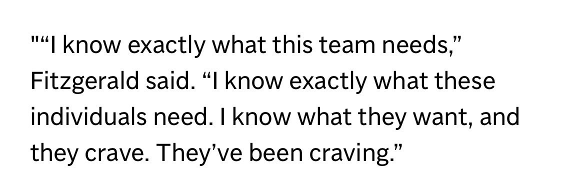 DevilsRedAlert's tweet image. Seen others pick up on this, can’t say I noticed it at first

“I know what this team needs” seems like a shot at Fitz