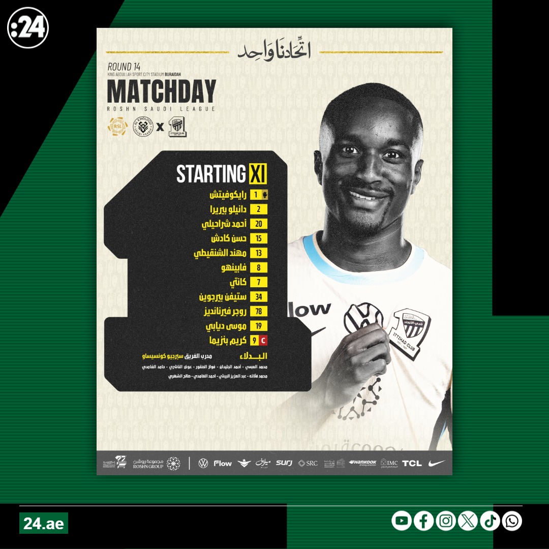 تشكيلتا الخلود الاتحاد في #دوري_روشن_السعودي 