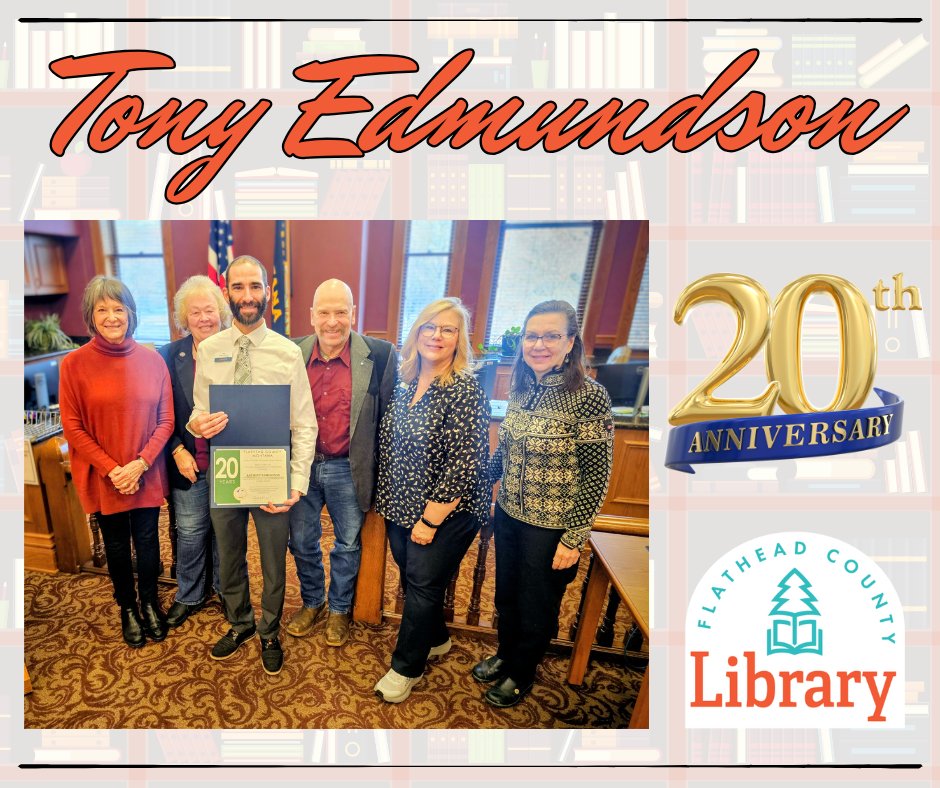 📚 Twenty years. One unexpected career turn. A lifetime of impact.
What started as a quick stop to update a résumé turned into a 20-year calling for Flathead County Librarian Tony Edmundson. 
👉 Read the full blog: flatheadcounty.gov/department-dir…
#flathead #library