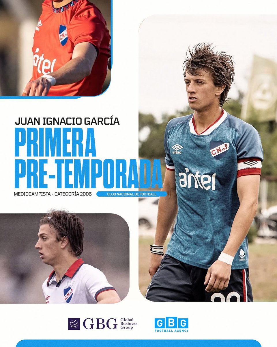 🌟🆕 Juani García, mediocampista categoría 2006, presente en la pretemporada de @nacional 

𝐆𝐁𝐆 𝐅𝐨𝐨𝐭𝐛𝐚𝐥𝐥 𝐀𝐠𝐞𝐧𝐜𝐲 | #𝗚𝗕𝗚𝗣𝗹𝗮𝘆𝗲𝗿