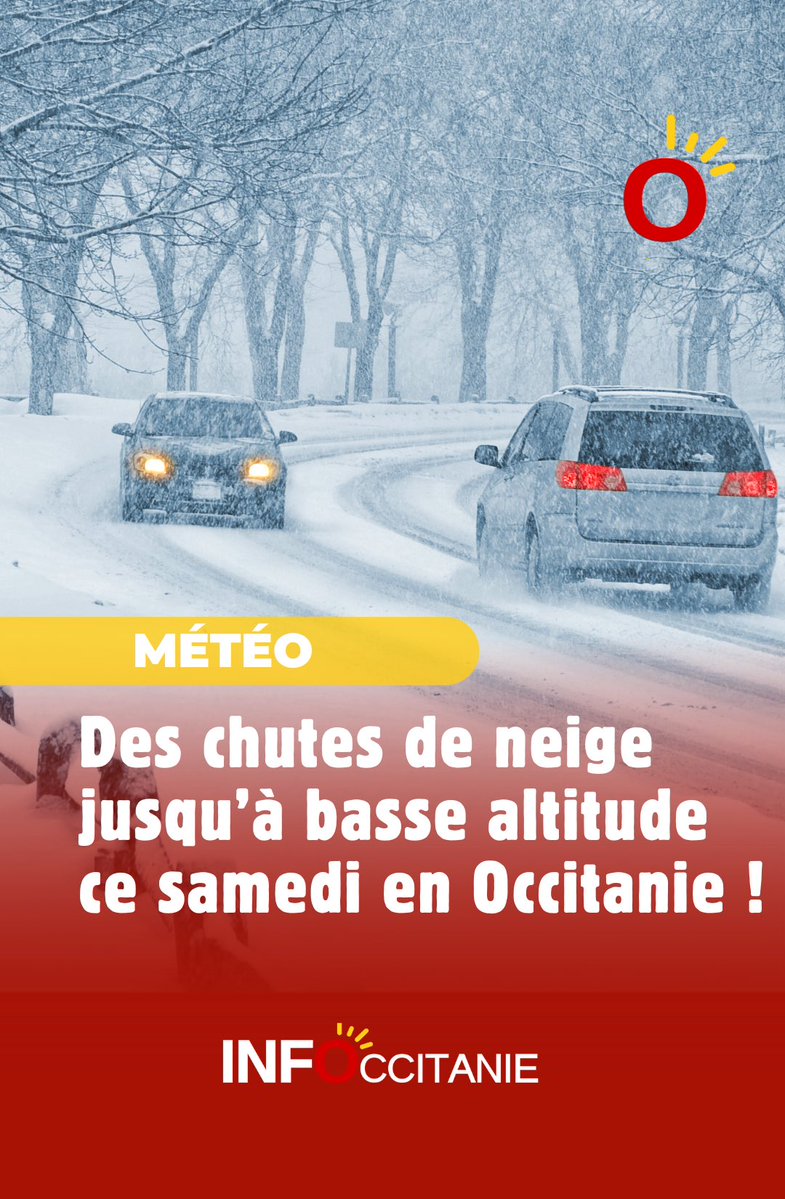 loicspadafora's tweet image. #Météo : des chutes de #neige jusquà basse altitude ce samedi en #Occitanie ! ❄️ infoccitanie.fr/meteo-chutes-d…