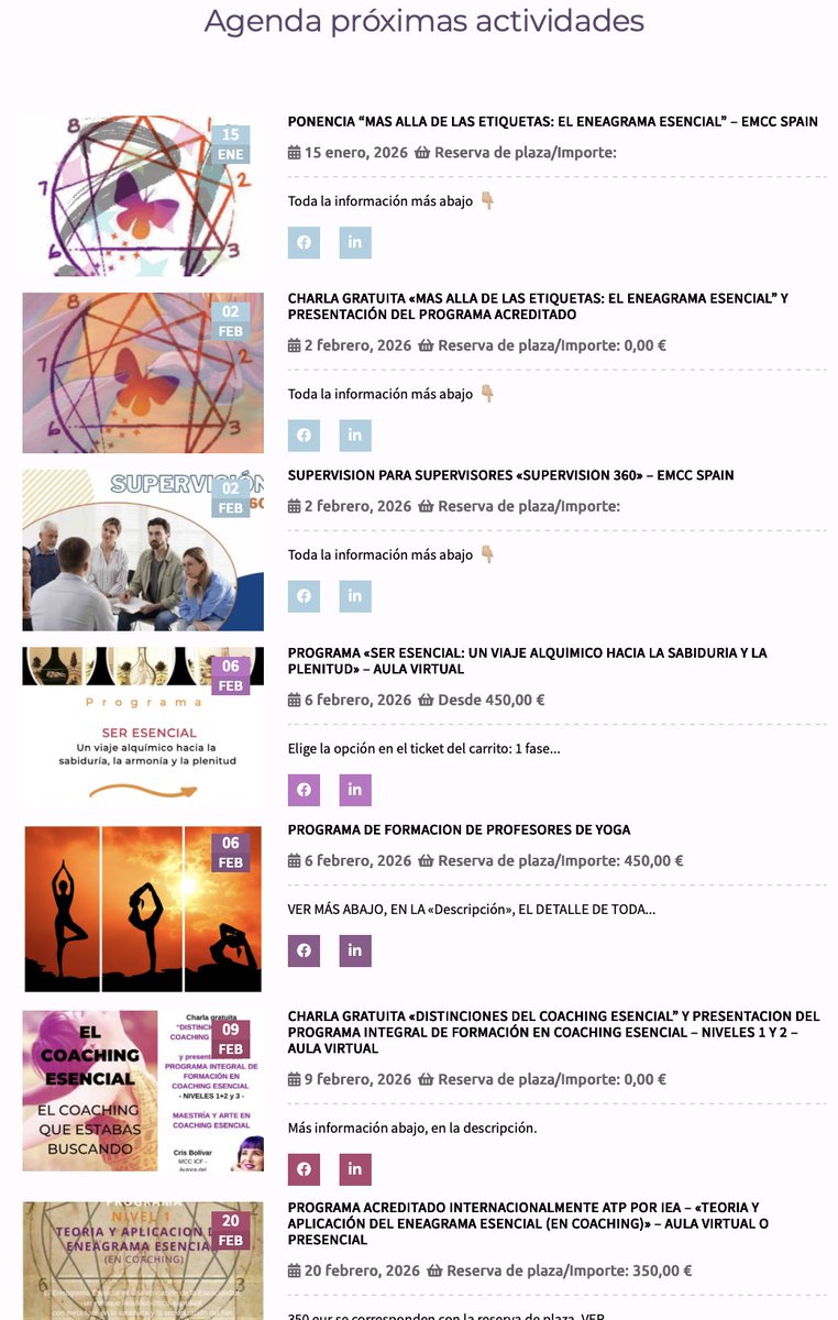 Empezamos el año con actividades gratuitas y mucho más, visita nuestro Calendario de Eventos.
essentialinstitute.org/calendario/

Y para estar siempre al día de las conferencias, cursos... puedes inscribirte a essentialinstitute.activehosted.com/f/7
