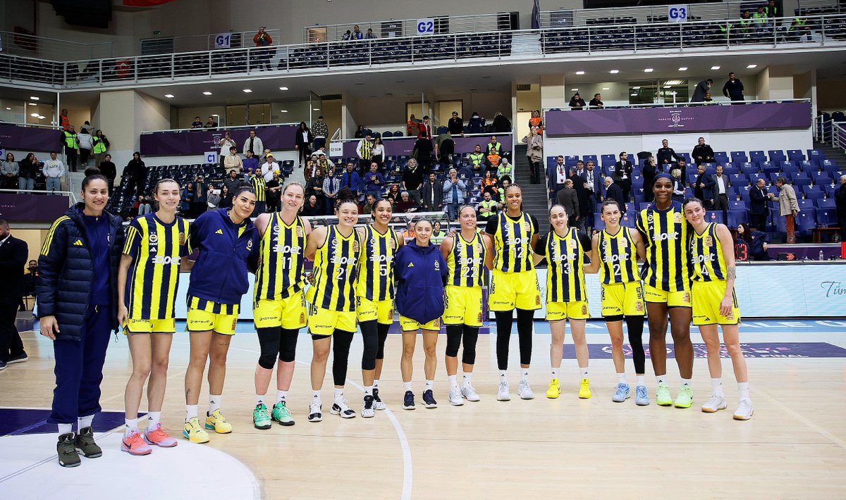 fbkadinbasket's tweet photo. Maçın ardından Kraliçelerimiz! 👑💛💙

#PotanınKraliçeleri https://t.co/DrDQP8fp8U