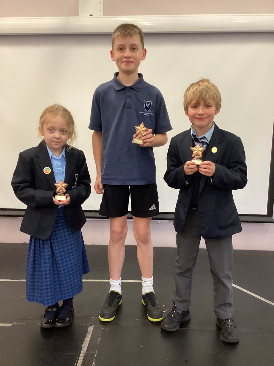 Our PE teacher has introduced a new award to celebrate pupils who go above and beyond in sport. A huge congratulations to these three incredible Sports Stars! 
They’ve shown 100% effort in every lesson, outstanding sportsmanship, excellent teamwork, and a positive attitude.
