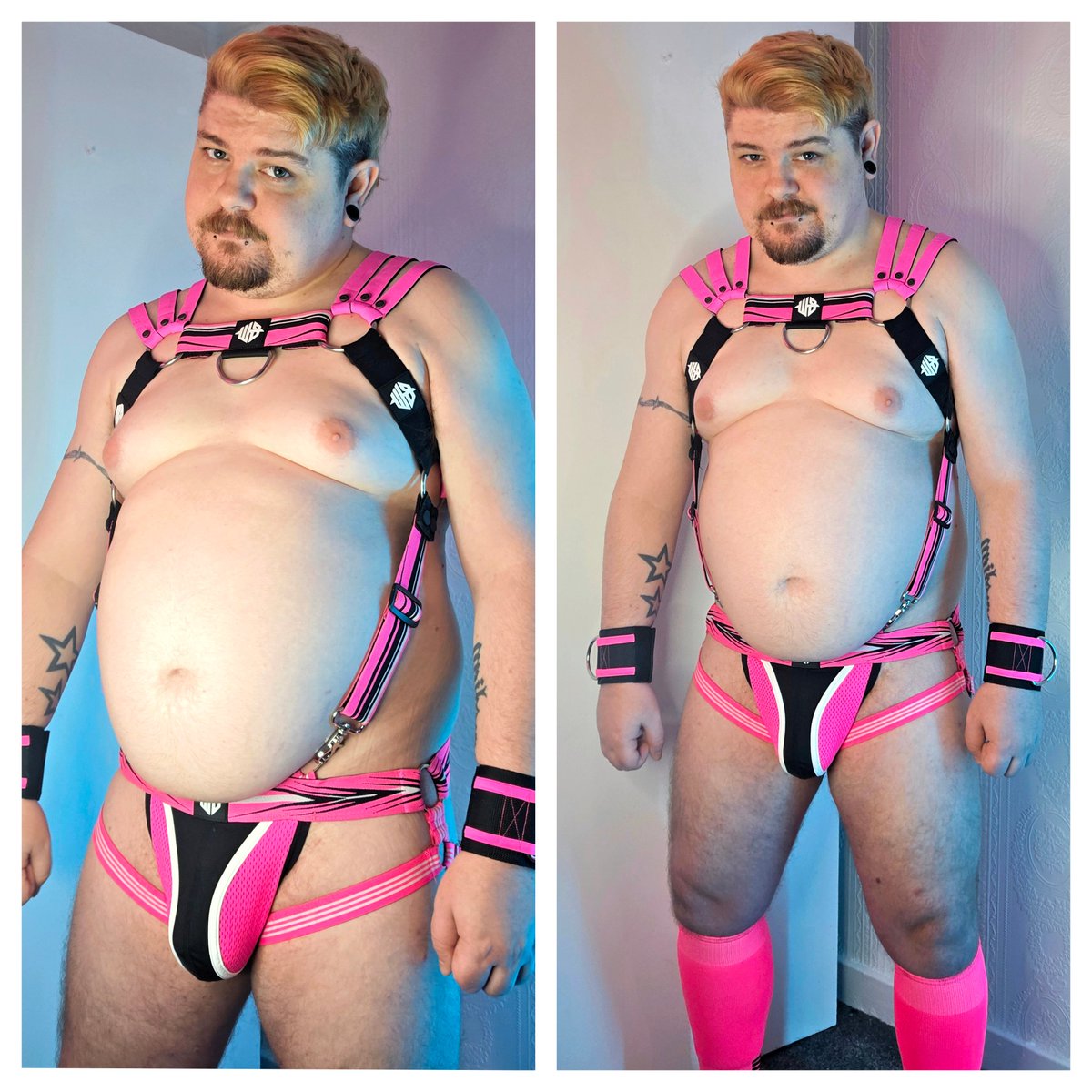 PigDovah's tweet image. Wow, you guys liked the harness and jock huh? 😏🩷