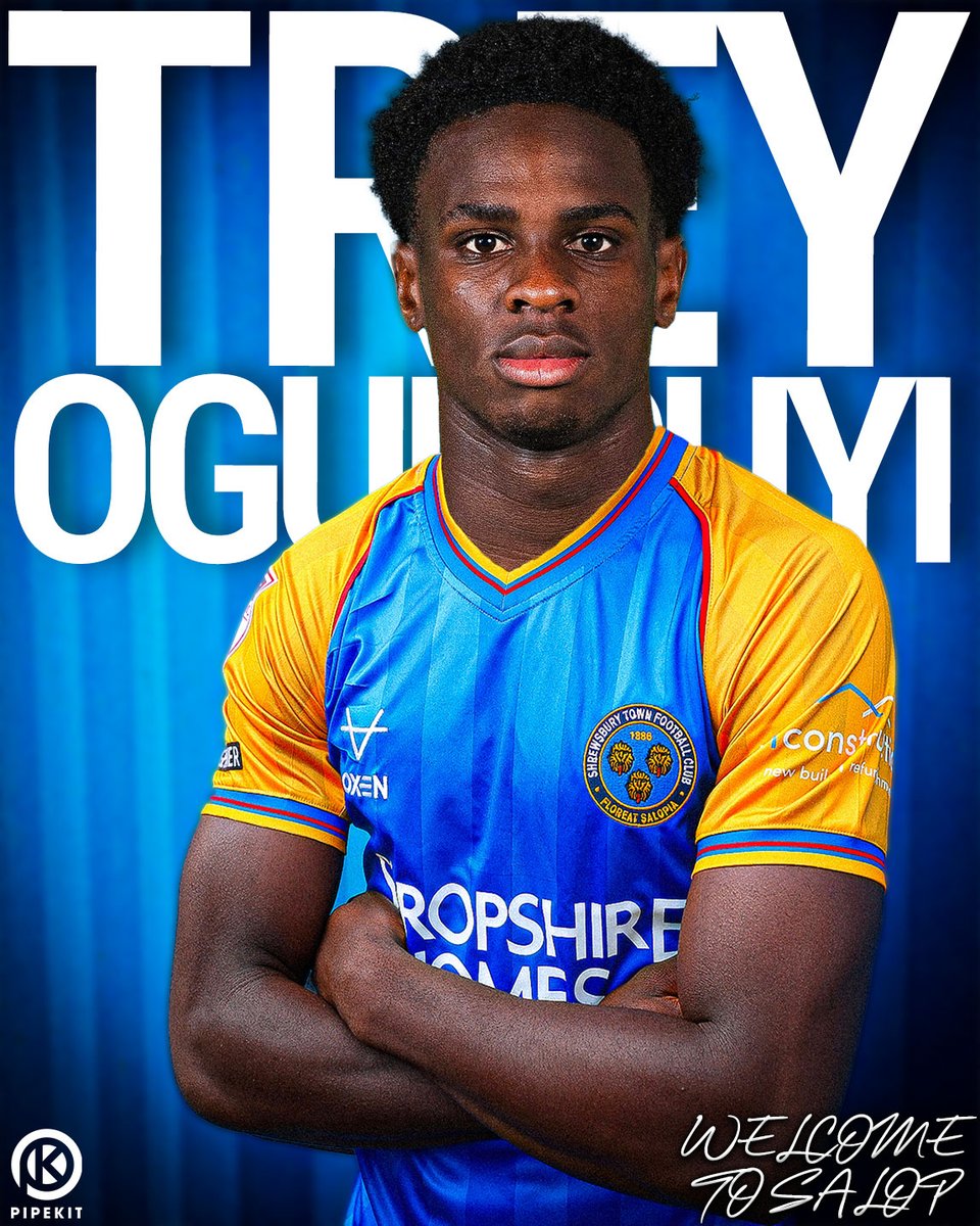 shrewsburytown's tweet image. Shrewsbury Town are delighted to announce the loan signing of striker Trey Ogunsuyi from Sunderland 🤝

A Belgian youth international, Trey netted 15 goals in 20 appearances across Sunderland's under-18 and under-21 sides last season ⚽️

Welcome to #Salop, Trey 💙🧡