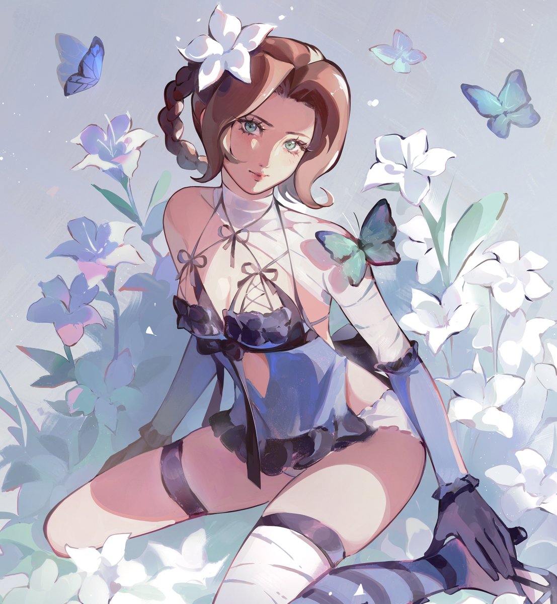 yubuki_i's tweet image. Kainé x Aerith crossover because I want you guys to see it again