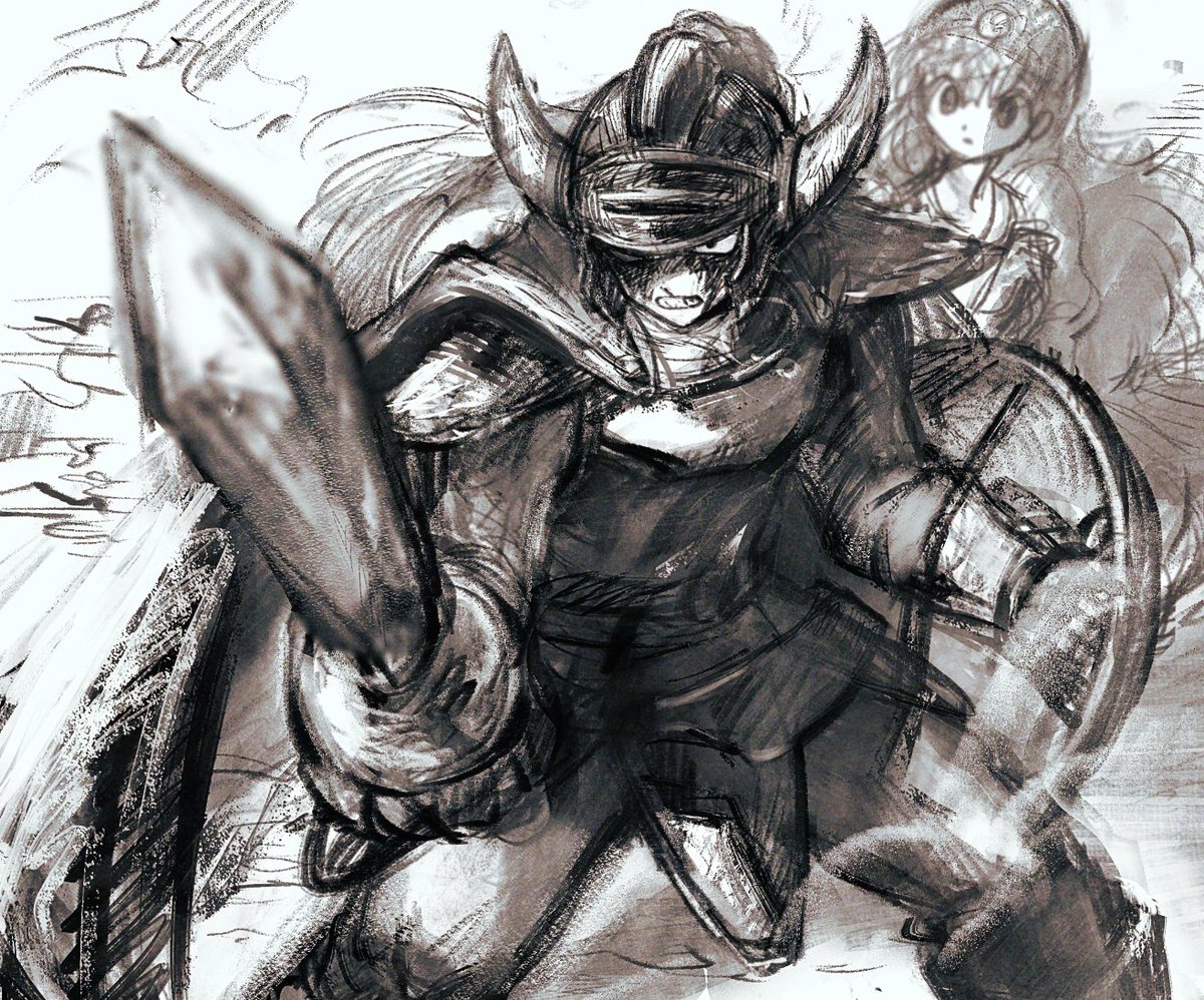 yzk7rl's tweet image. リメイク以前に描いたんですけど、実際リメイクがたいていこういう状況だったなと（勇者ボロボロ）