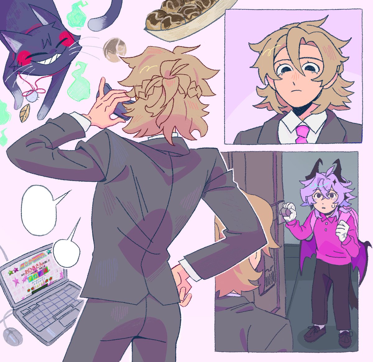 I ended up drawing Albedo as Reigen in the end. Just a little something