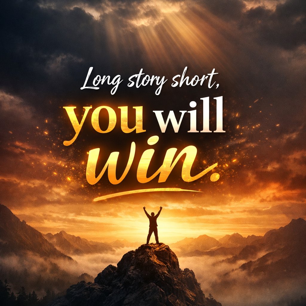 SuccessBluePrtX's tweet image. Long story short,
you will win
