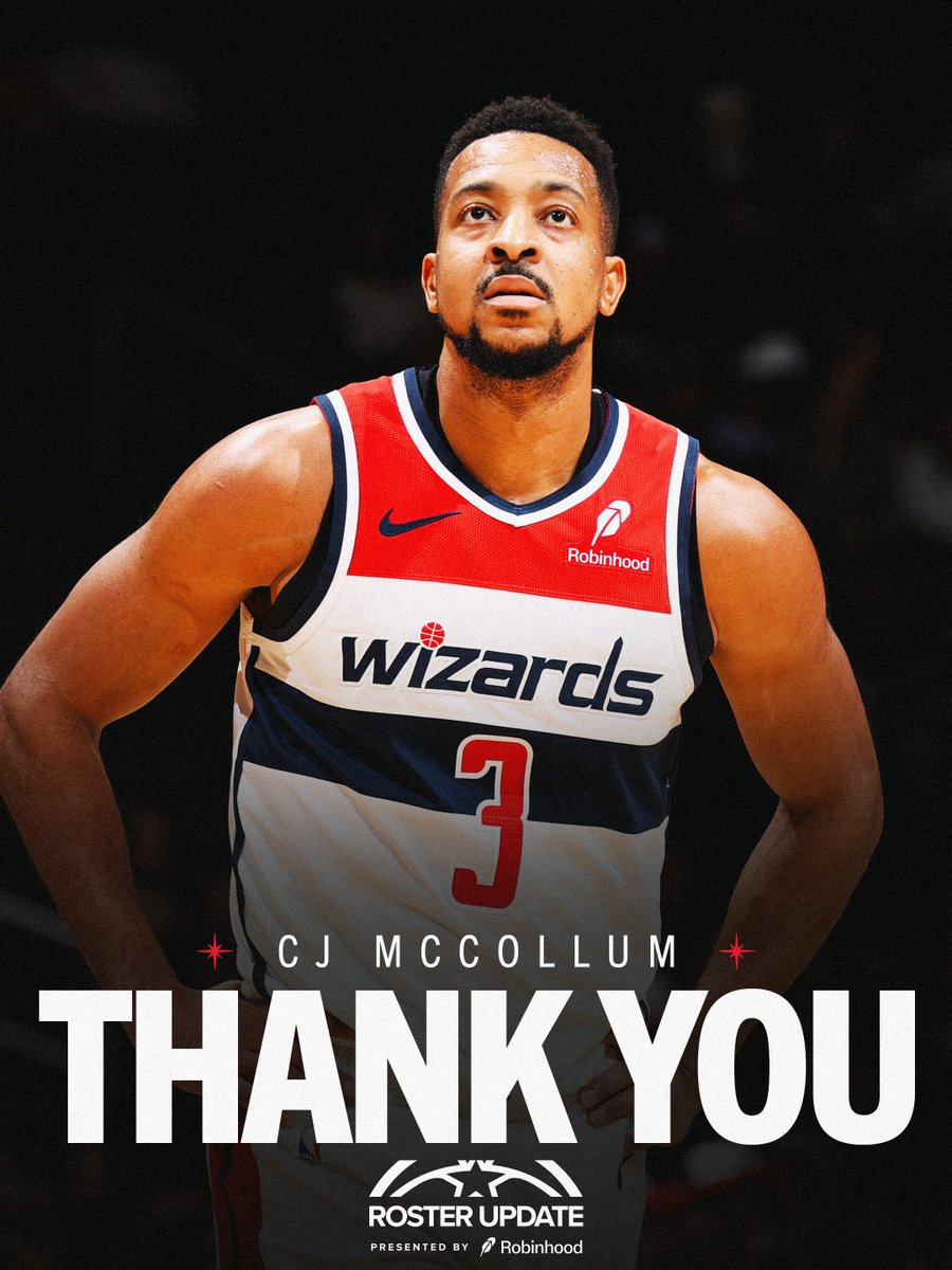 WashWizards's tweet image. Thank you, @CJMcCollum 💙

#ForTheDistrict | @RobinhoodApp