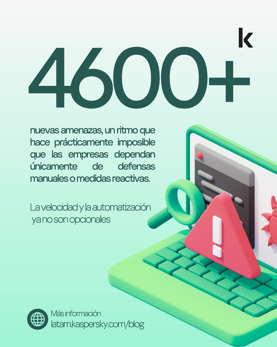 🚨 ¿Tu empresa reconoce las señales de alerta? Los datos de Kaspersky revelan 5 red flags críticas en las empresas de Latinoamérica: falta de talento, baja madurez, nube sin protección y un volumen de amenazas que no da tregua.

Identificarlas a tiempo es el primer paso para