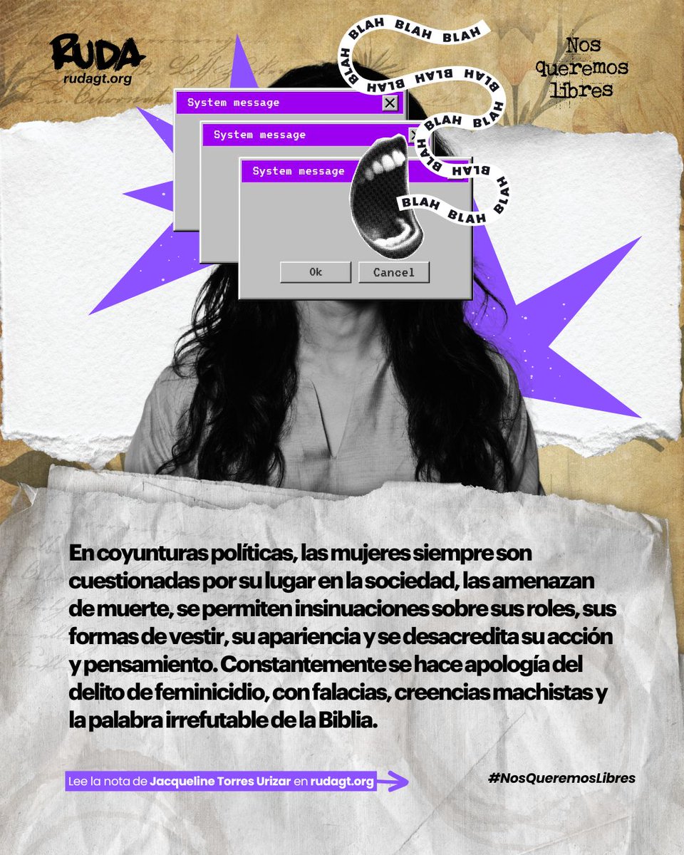 🤳🏾 Redes sociales: reproductoras de la violencia contra las mujeres

✍🏾 Jacqueline Torres Urizar reflexiona sobre cómo los espacios digitales reproducen los habitos violentos de la sociedad patriarcal que los grupos de mujeres y feministas intentan transformar.

Lee la #Tinta en