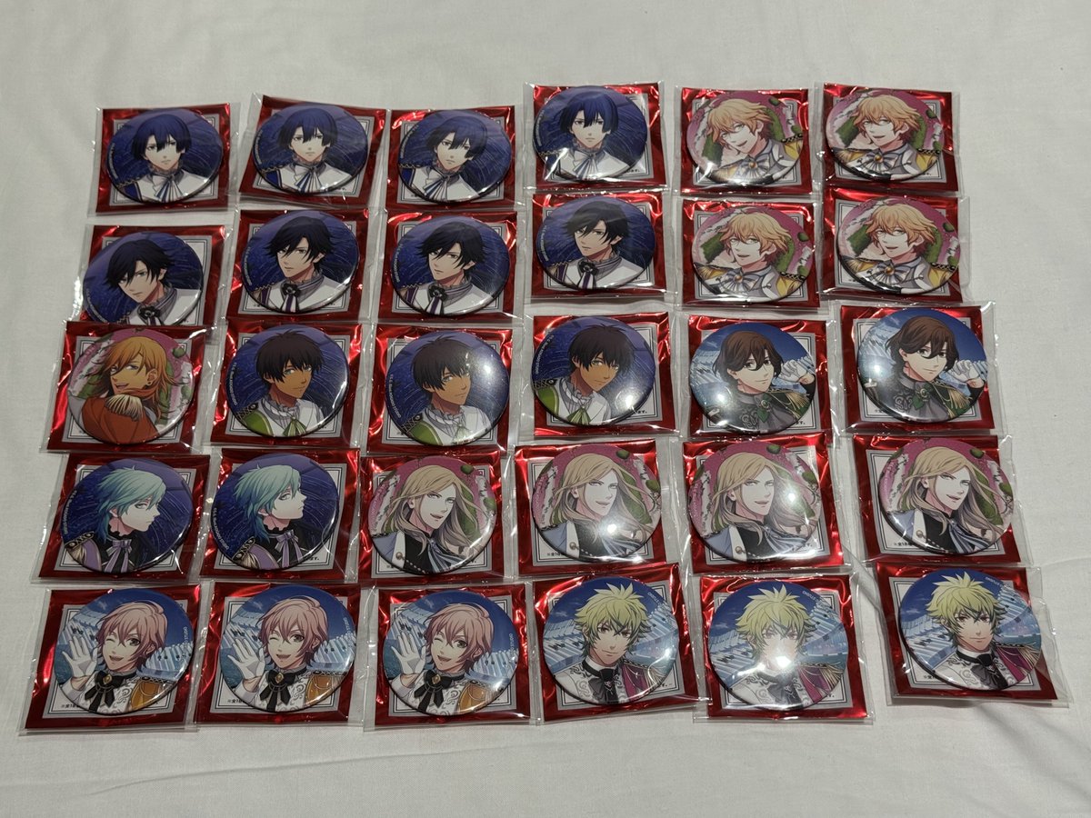 交換1】うたプリ 15th WL 15th アニバ 缶バッジ 譲)真斗4,那月4,トキヤ