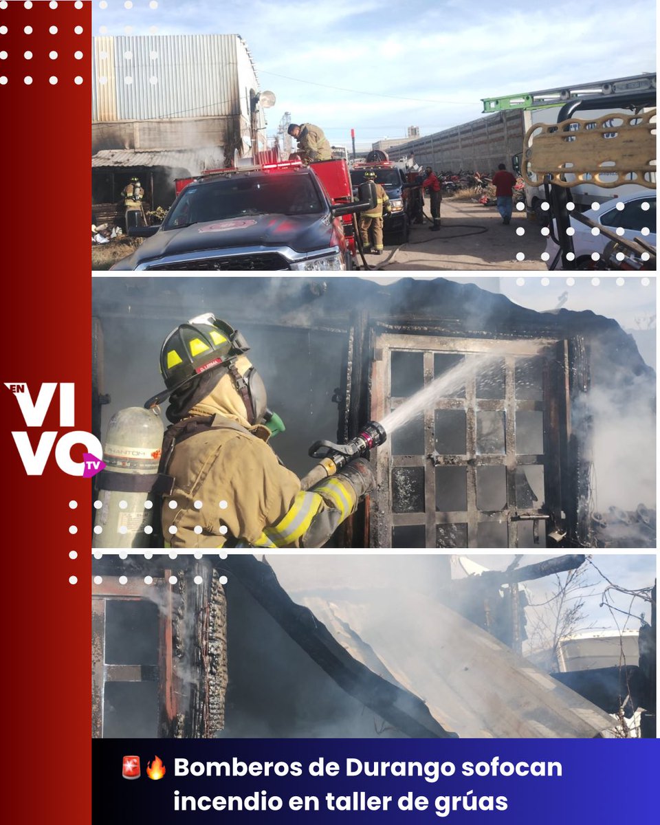 🚨🔥 Bomberos de Durango sofocan incendio en taller de grúas

Elementos del Heroico Cuerpo de Bomberos de Durango atendieron oportunamente un incendio registrado en un taller de grúas, ubicado sobre la carretera a México, a la altura del bulevar de la Juventud,