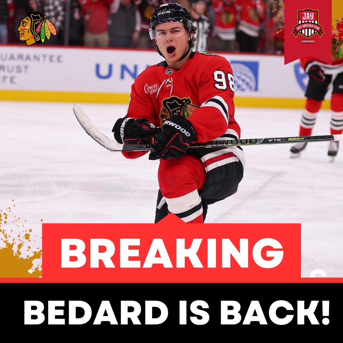 JAYChi_Hawks's tweet image. HE'S BACK

Per @CRoumeliotis , Connor Bedard is "good to go" tonight for the #Blackhawks  vs. The #Capitals 

WELCOME BACK CONNOR!