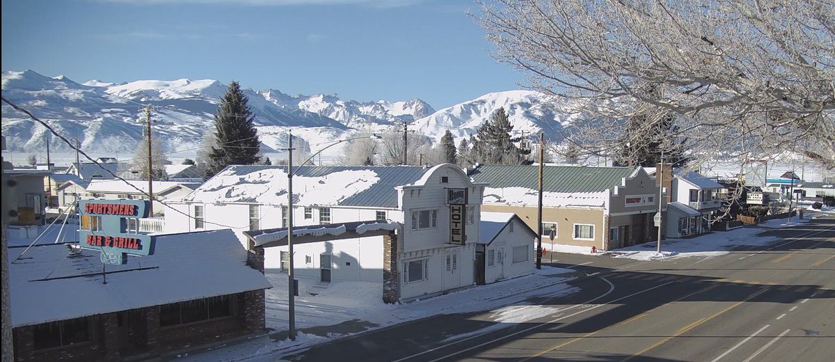 The minimum temperature in California this morning was -14°F in Bridgeport in the Eastern Sierra 🥶