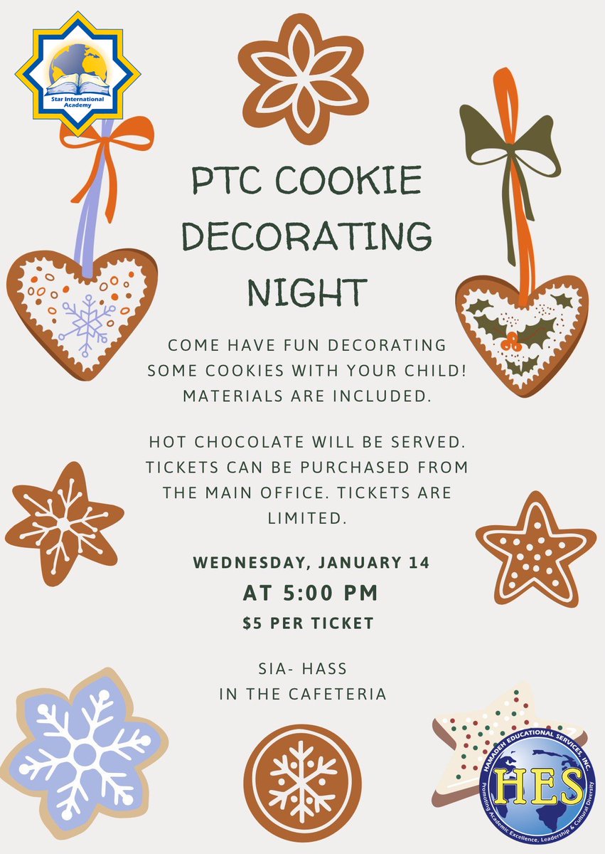 StarIntAcademy's tweet image. PTC Cookie Decorating Night psqr.io/sDEcwXkj4x via @ParentSquare