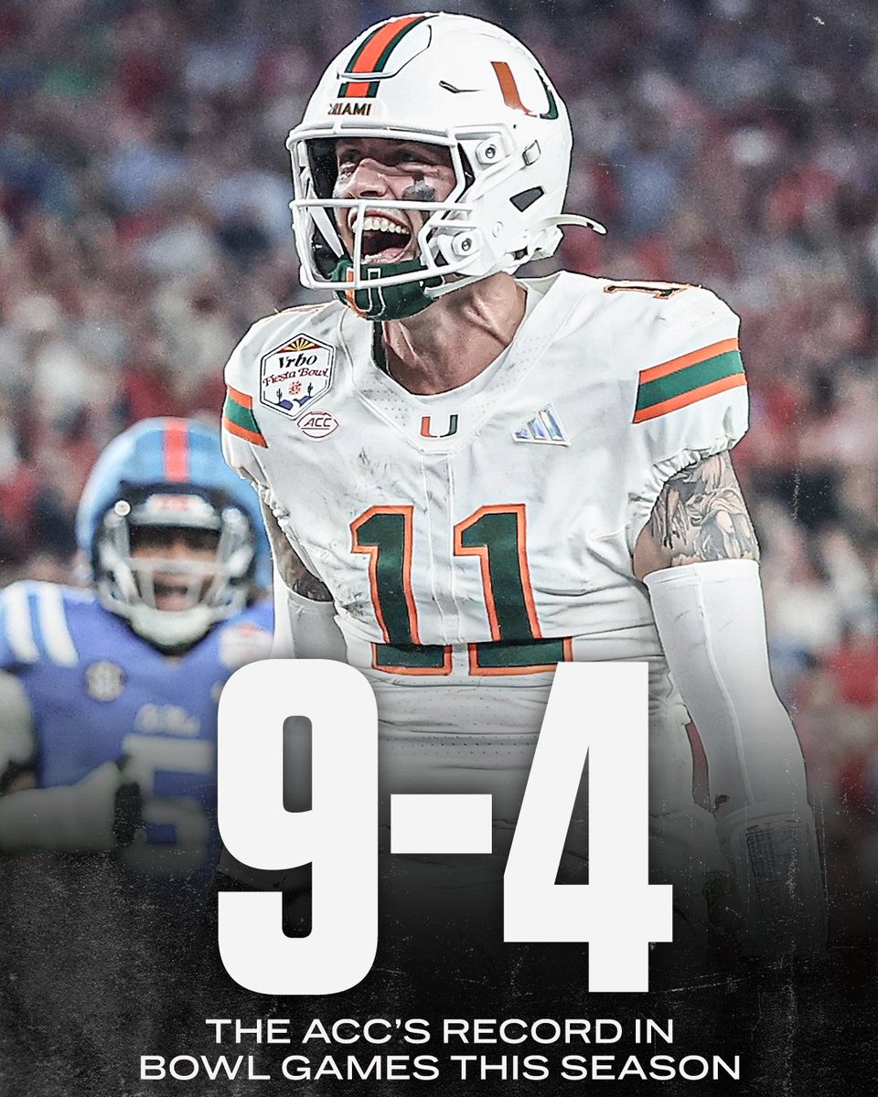 The ACC is tied for the national lead at 9-4 in the postseason, including 4-0 against the SEC.

And we're not done yet 🙌