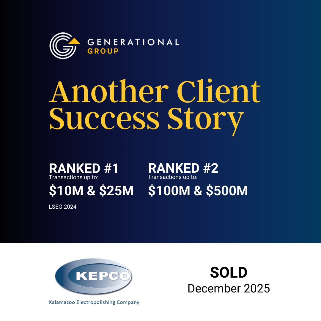 DEAL CLOSED

We are pleased to announce the sale of our client, KEPCO, Inc., to High Performance Metal Finishing. 

KEPCO, Inc. is a metal-finishing company specializing in electropolishing, passivation, and cleaning of stainless-steel parts, fittings, and vessels.