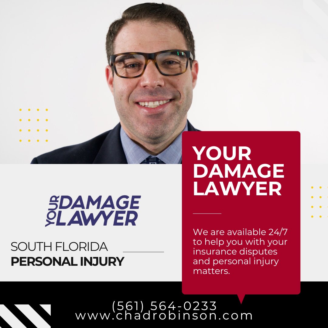 We provide free consultations to review your case and outline your options. Chad delivers straightforward, honest guidance so you can make informed decisions at every step.

#YourDamageLawyer #JusticeForYou #InsuranceClaimHelp #PersonalInjuryLawyer #LawyersWhoCare #FloridaLawyer