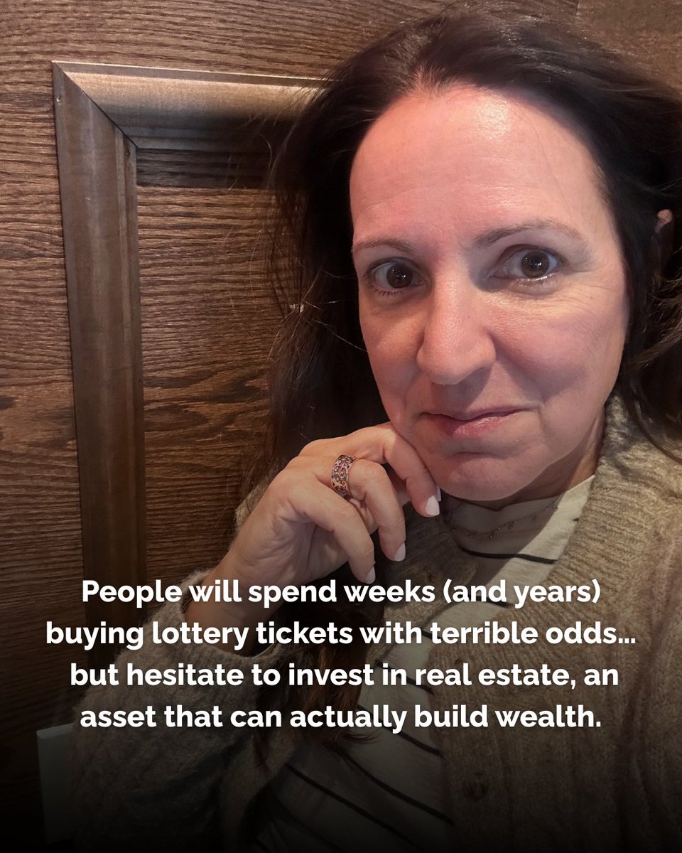People will spend weeks (and years) buying lottery tickets with terrible odds…
but hesitate to invest in real estate, an asset that can actually build wealth.

I get it: real estate feels big, complicated, and like it’s “only for the wealthy.” But with the right guidance, anyone