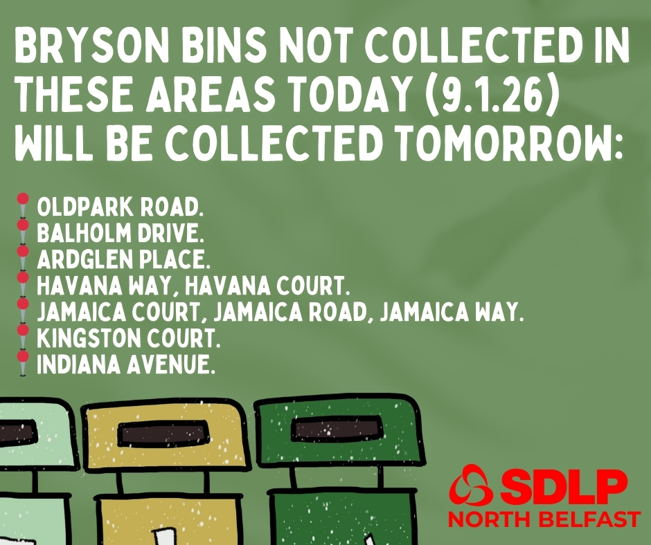 CarlJWhyte's tweet photo. Unfortunately Bryson Recycling were unable to collect bins on the streets below today - pls leave out tomorrow. 
❎Oldpark Road.
❎Balholm Drive.
❎Ardglen Place.
❎Havana Way, Havana Court
❎Jamaica Court, Jamaica Road, Jamaica Way
❎Kingston Court
❎Indiana Avenue

RT/SHARE. https://t.co/kqiyVHyoNy