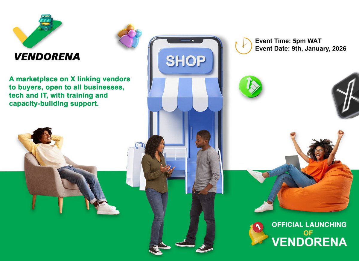 senherby's tweet image. Finally, it is here💥💯

Today, Myself &amp;amp; @nosafk created this community for the benefit of all

Dear Vendors,  business owners, Skilled individuals,  Vendoarena is for you all. 

~ X - Market place
~ Connections &amp;amp; Collaboration
~ business Training &amp;amp; all

Kindly join with this…