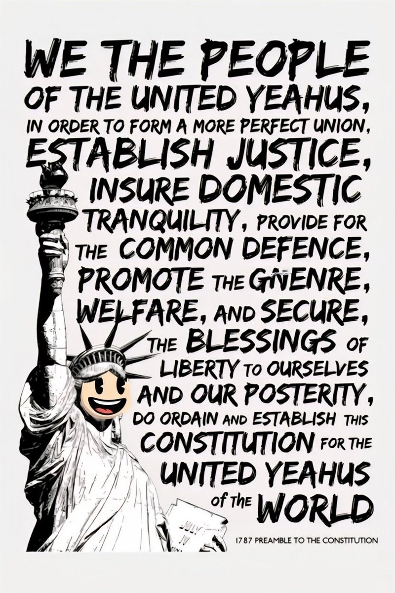 Getting so big we had to lay down a whole damn constitution...

Yeah...you?  $YEAHU