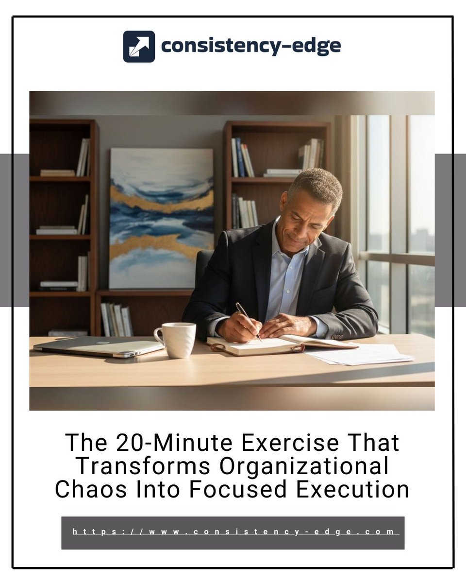 bradjhenderson's tweet photo. Transform chaos into focused execution with this 20-minute exercise. No long meetings—just clarity, alignment, and action. Get your team on track now. Discover the full strategy: https://t.co/poL8UK0hYt https://t.co/RKtU9MCelf