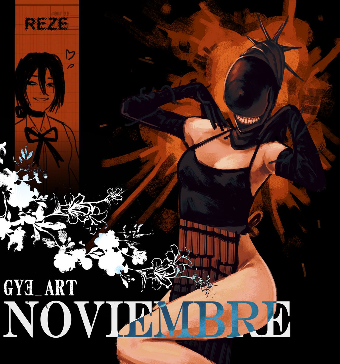 old reze drawing I made or a calendar that never came out unu

#chainsawman #reze