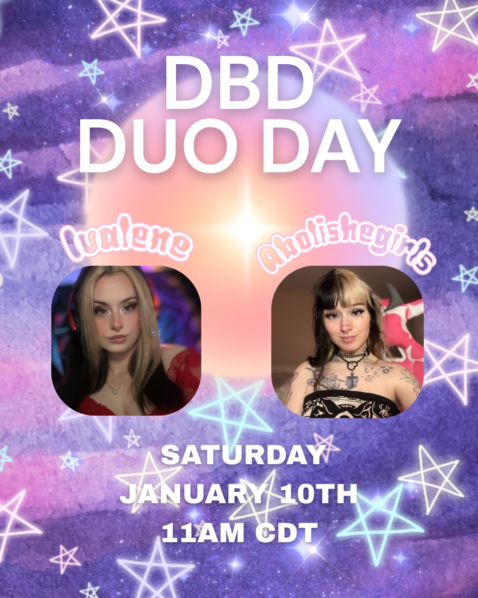 Ivalene__'s tweet photo. ✨ TOMORROW✨
The lovely and sweet @AbolishEGirls and myself will be duoing in the fog at 11am CDT/Noon EST! Come stop by and spend time with us🫶🏻💗 https://t.co/nknD1wo2Hk