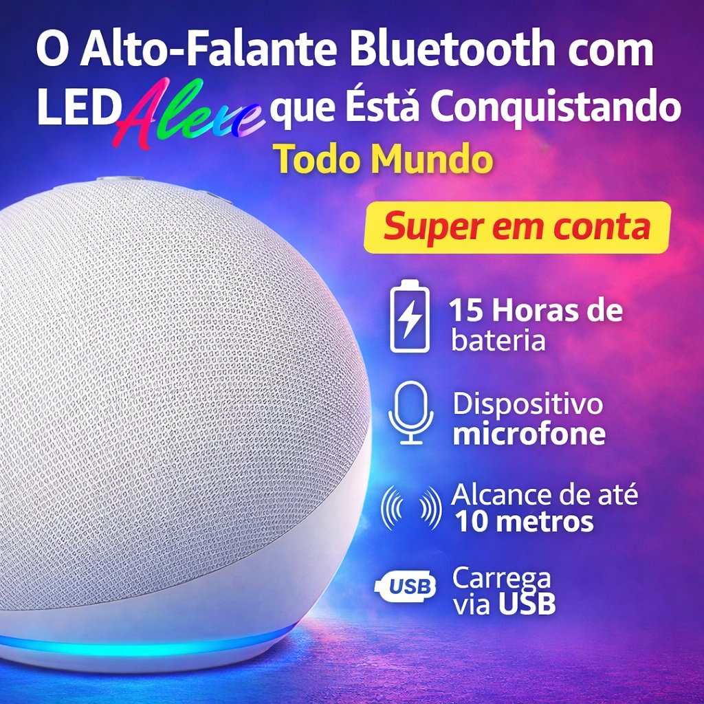 imperioog's tweet photo. 🔊 O alto-falante Bluetooth com LED Alexe que está conquistando todo mundo! ✨

✔ 15 horas de bateria
✔ Conexão rápida via Bluetooth
✔ Microfone integrado
✔ Alcance de até 10 metros

https://t.co/qt4GwuZ6ak

#BluetoothSpeaker #CaixaDeSom #SomComLED #Tecnologia #Alexa #Oferta https://t.co/uIBEpWse7I