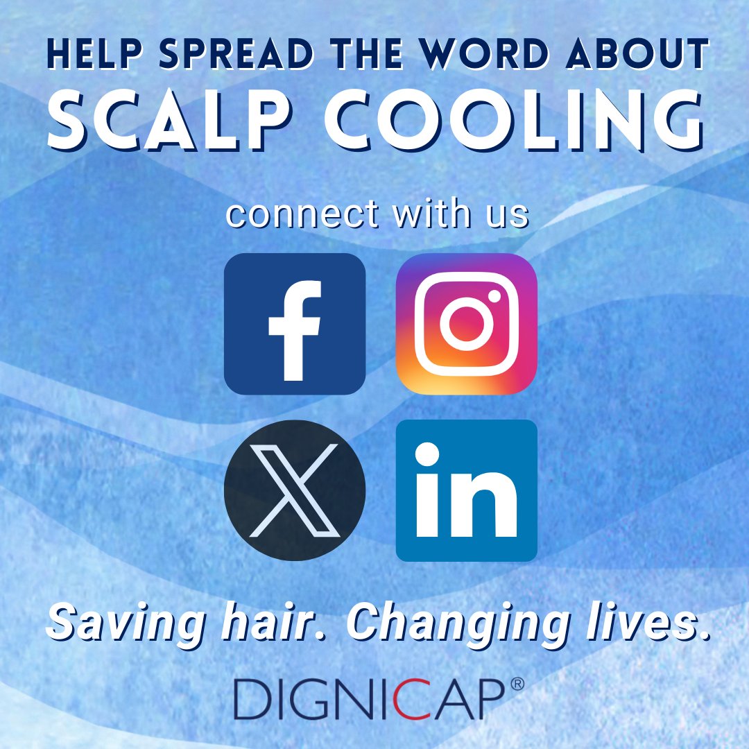 Please follow us on all our social channels for daily posts of patient stories, #scalpcooling FAQs, cancer research news, and health &amp; wellness stories - and help spread the word!

Facebook: @dignicap
Instagram: @dignicap
X: @dignicap

#cancer #chemo #breastcancer #coldcap
