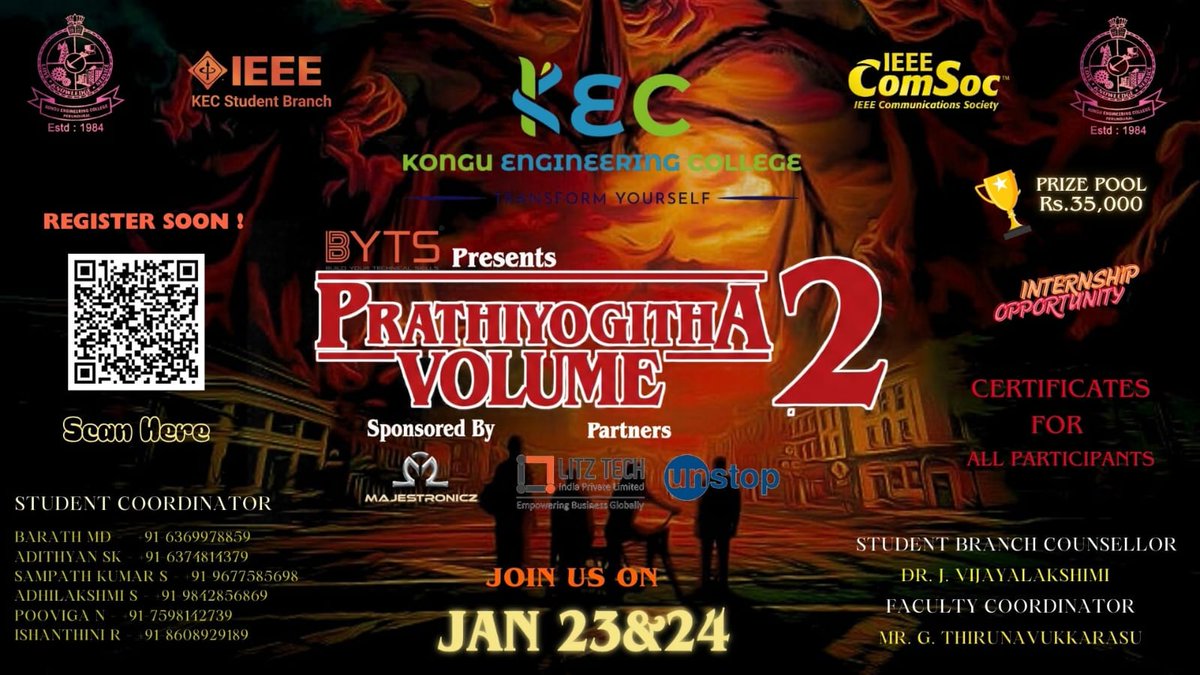 🚀 Honored to Receive the Invitation – Prathiyogitha | Vol. 2

📍 KEC | Jan 23–24
Glad to share that Litz Tech India Pvt. Ltd. has been invited as an industry partner &amp; jury member for Prathiyogitha – Volume 2, organized by IEEE KEC Student Branch with IEEE ComSoc.
#litztech#KEC
