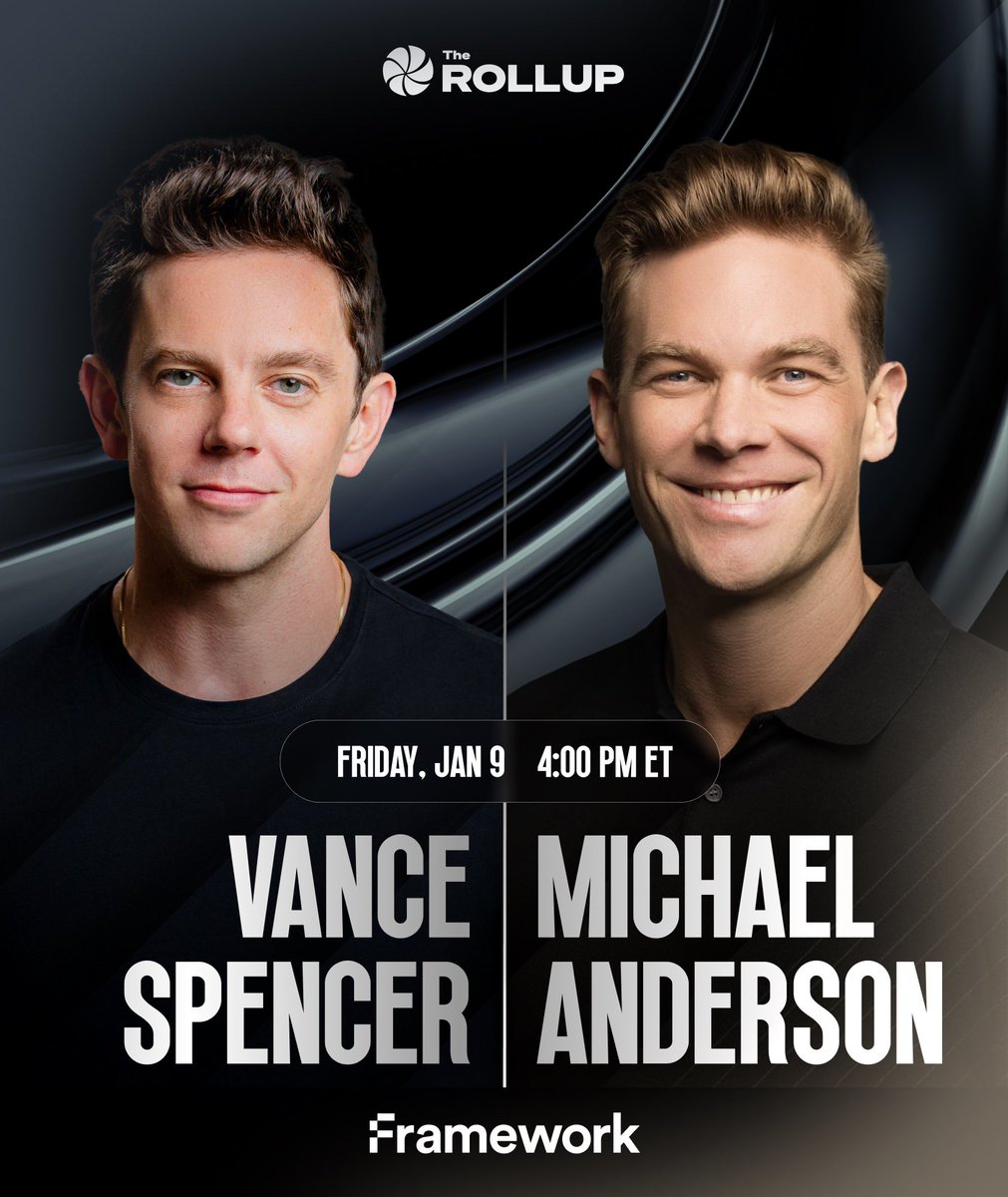 Today. 4pm ET. Vance Spencer and Michael Anderson on Rollup TV. Join in.