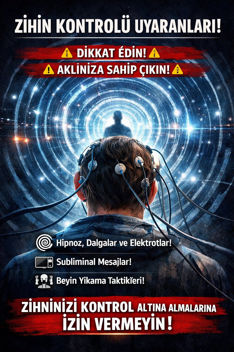 Dervishizir's tweet photo. #ZihinKontrolü
#BilinçUyanışı
#FarkındaOl
#AlgıYönetimi
#Uyan
#GerçeğiSorgula
#SubliminalMesajlar
#BeyinYıkama
#Hipnoz
#AlgıOperasyonu
#ZihinManipülasyonu https://t.co/ZSofwoQGFB