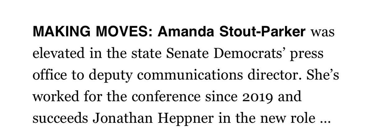 New year, new job title

Grateful to keep doing this work with the best team at <a href="/NYSenDems/">NYS Senate Democrats</a> and <a href="/AndreaSCousins/">Sen. Stewart-Cousins</a>. Good things ahead.