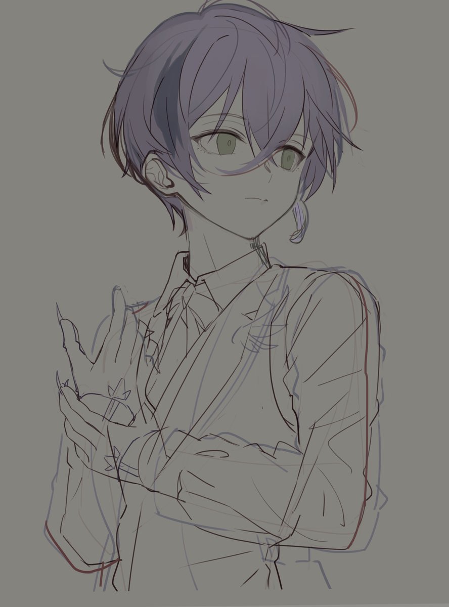 神代類 「深夜のらくがき。むらさきで歌うま最高～いいな～。自分が描くとマイナス10歳くらい」|(kenji)のイラスト