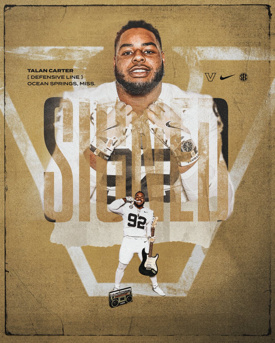 VandyFootball's tweet image. Signed and sealed 🖋️

Officially a Commodore, @Talan_Carter00!