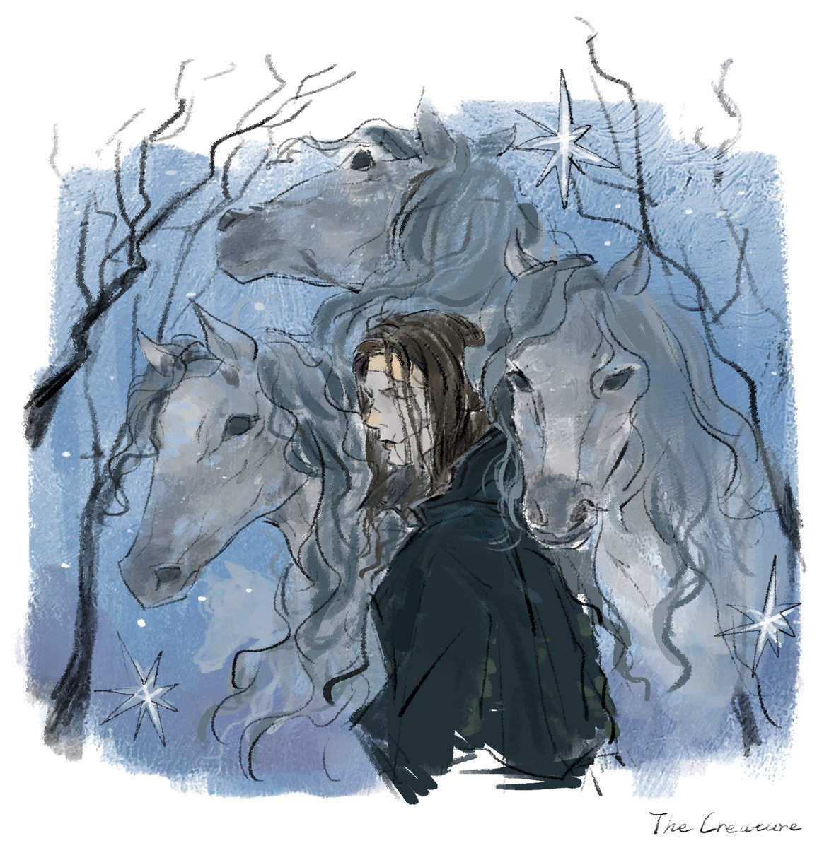 wu_yexi's tweet image. #Frankenstein 
 Neither dead nor living.
I walk among them, where souls still glow.
（what if the creature can see the souls of animals ）