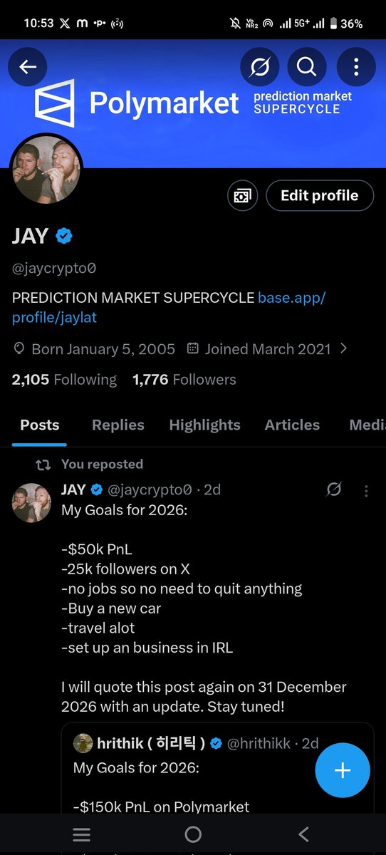 jaycrypto0's tweet photo. 1800 followers today?

Need some of your follows

Thanks in advance https://t.co/LSfmbYGvxb
