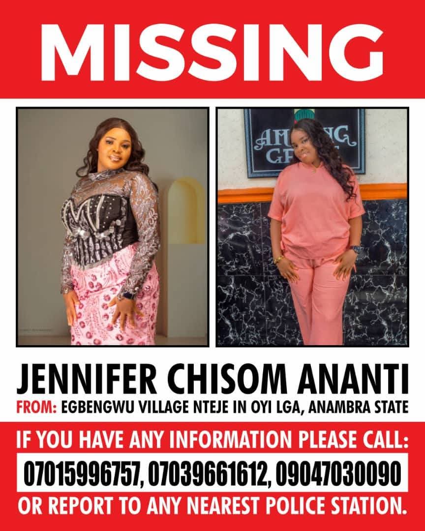 SteezeeBlogg's tweet photo. Jennifer Chisom Ananti, a bride from Anambra State, has been reported missing on her wedding day, with her phone unreachable and concerns of foul play raised by the groom.

#trending #kwesiarthur #datti #youngjonn https://t.co/PKLaUskrSL