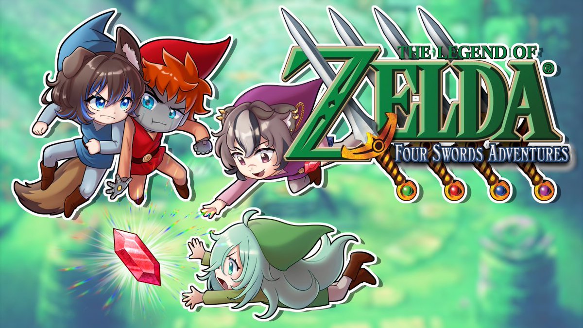 RedMercuryEXE's tweet image. Join me, @JanFuzzball , @OttoBerlandieri , and @itsreallyvi at 6:30 cst for Zelda Four Swords Adventures! Who will be crowned Hero of Darkness?