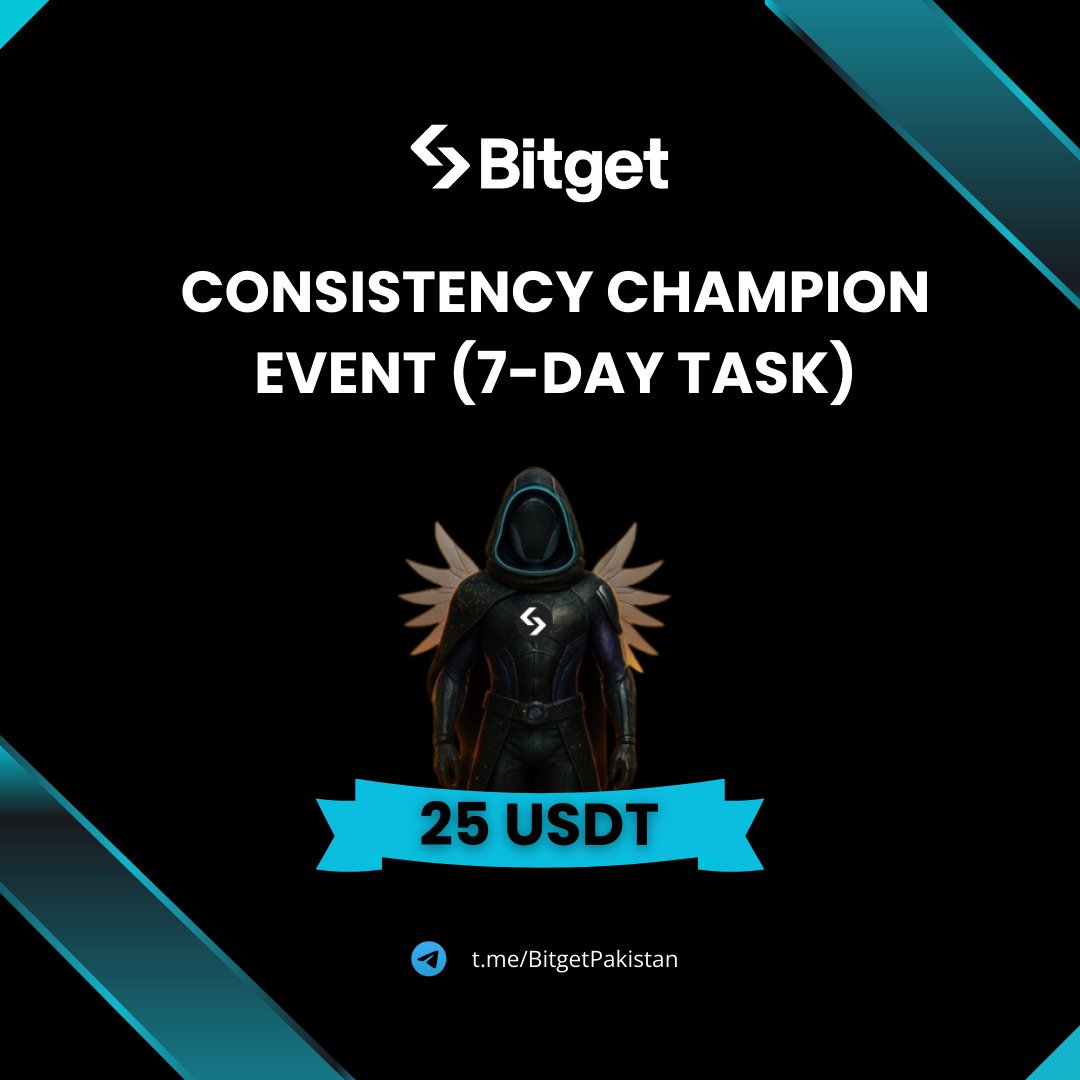 BitgetPak's tweet image. Think you’re consistent? Prove it 👀

🏆 Bitget 7-Day Consistency Champion Challenge
🎁 $25 USDT 

Earn points by:

✔️ Like &amp;amp; RT Bitget posts
✔️ Being active daily in Telegram

Let’s see who really shows up 🔥