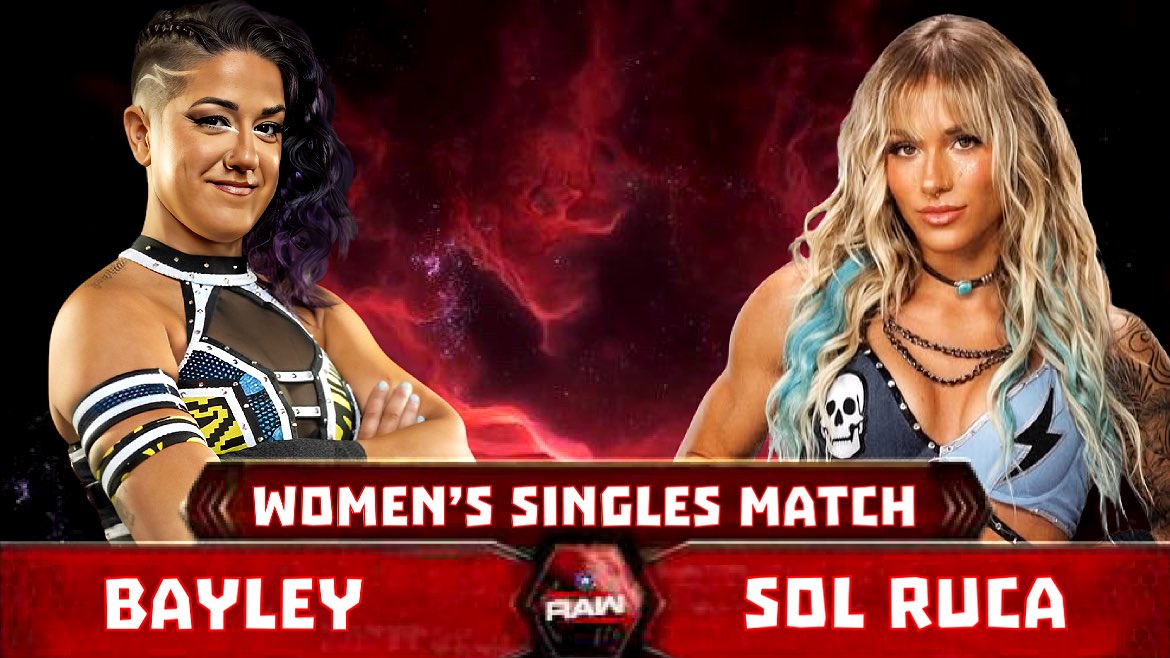 CCWEfed_'s tweet image. This Monday on CCW Raw
Live from Dublin, Ireland

Bayley 🫂 (@NotActuallyTree ) looks to carry her strong 2025 into 2026 as she takes on Sol Ruca 🌊 (@gioskingdom ) !

Can Bayley get the win ? 👀