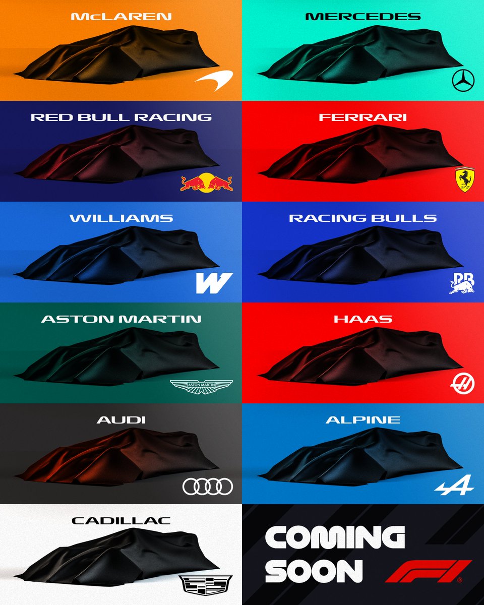 F1's tweet image. 11 Formula 1 cars to reveal 👀

Coming soon.

#F1