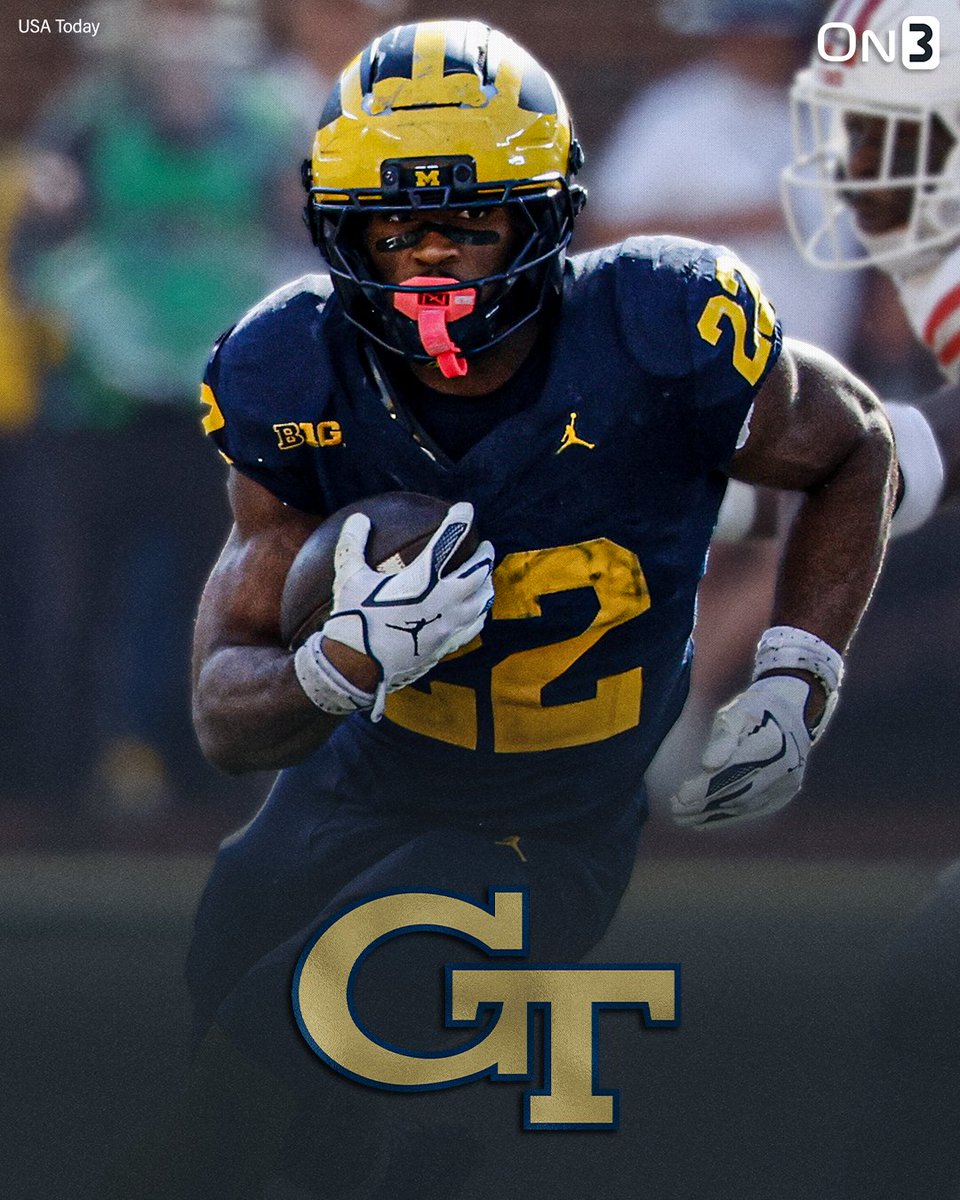 On3's tweet image. NEW: Georgia Tech is the early school to watch for Michigan transfer RB Justice Haynes, @PeteNakos reports👀

Intel: on3.com/news/transfer-…
