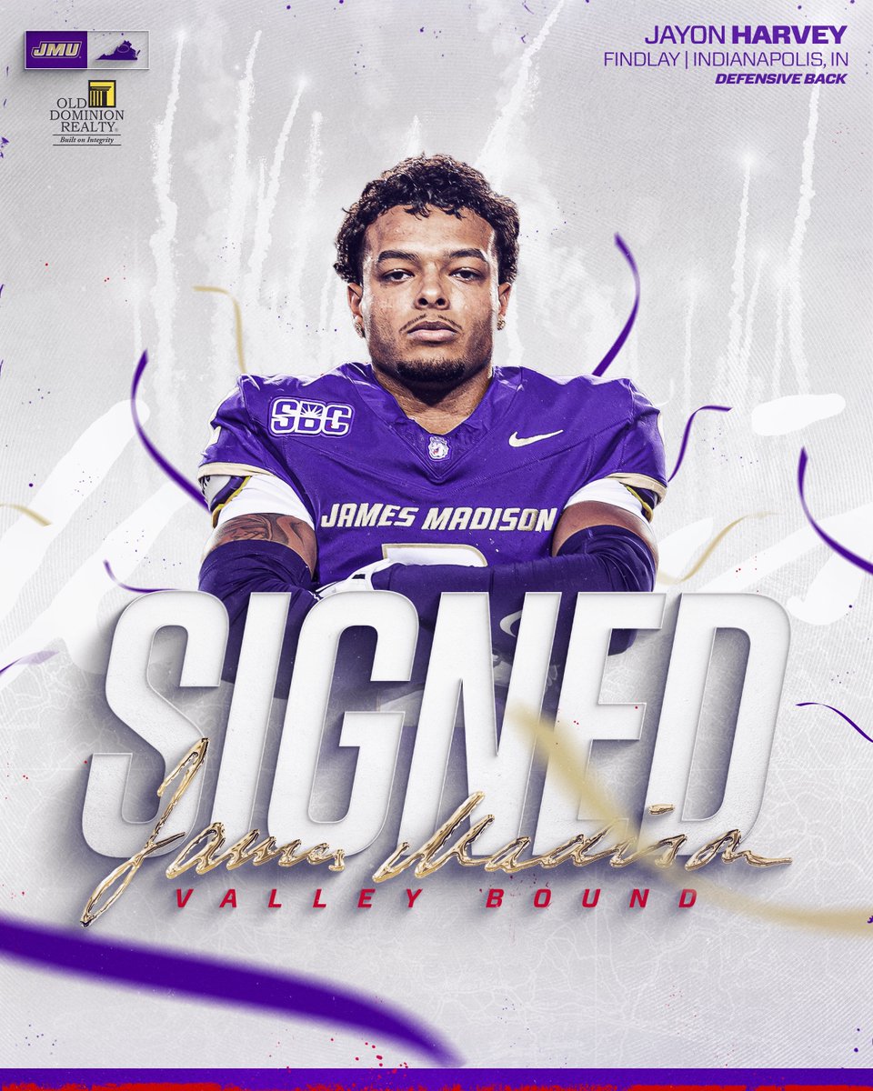 JMUFootball's tweet image. Welcome to the Valley, @HarveyJayon.

#GoDukes